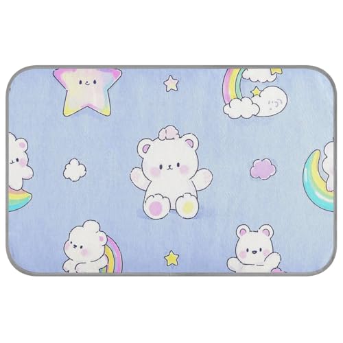 Sommer-Kühlmatte mit niedlichem Cartoon-Bär-Stern, lila, pfirsichfarben, lila, lila, lila, für draußen, selbstkühlend, für Haustiere, Outdoor, waschbar, Cama Fria Para Perro M Sommer-Kühlmatte mit niedlichem Cartoon-Bär-Stern, lila, pfirsichfarben, lila, lila, lila, für draußen, selbstkühlend, für Haustiere, Outdoor, waschbar, Cama Fria Para Perro M von SyXIOP