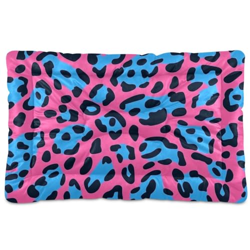 SyXIOP Haustiermatratze mit Leopardenmuster, waschbar, weich, bequem, rutschfeste Unterseite, Haustierbett für große, mittelgroße und kleine Hunde, 91,4 x 61 cm, pfirsichblau SyXIOP Haustiermatratze mit Leopardenmuster, waschbar, weich, bequem, rutschfeste Unterseite, Haustierbett für große, mittelgroße und kleine Hunde, 91,4 x 61 cm, pfirsichblau von SyXIOP