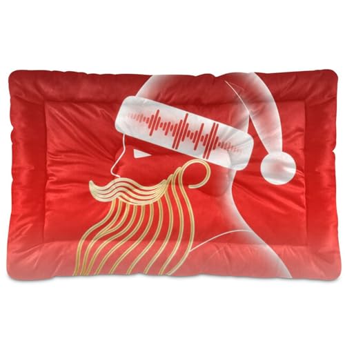 SyXIOP Hunde- und Katzenbett, waschbar, weich, rutschfest, für mittelgroße und große Hunde, 91,4 x 61 cm, Rot SyXIOP Hunde- und Katzenbett, waschbar, weich, rutschfest, für mittelgroße und große Hunde, 91,4 x 61 cm, Rot von SyXIOP