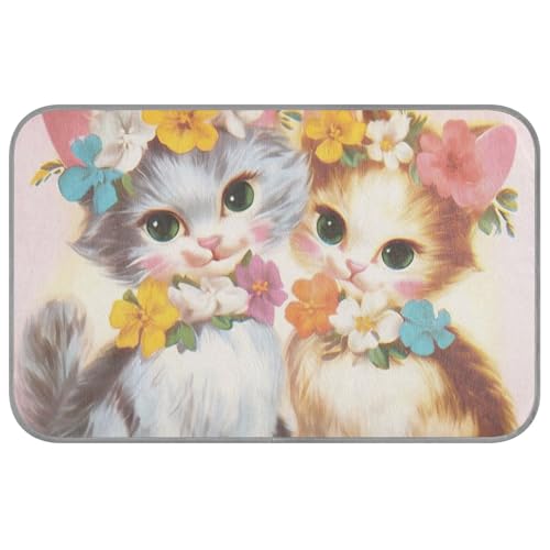 Vinrage Kühlmatte für Hunde und Katzen, Retro-Blumen, für den Sommer, selbstkühlende Matte für Katzen im Freien, für den Innenbereich, Sommer-Tapete, Frio Para, Perros, M Vinrage Kühlmatte für Hunde und Katzen, Retro-Blumen, für den Sommer, selbstkühlende Matte für Katzen im Freien, für den Innenbereich, Sommer-Tapete, Frio Para, Perros, M von SyXIOP