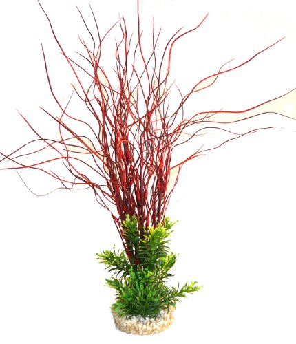 Sydeco Aquariumpflanze Aqua Hair Leaves Plant, rot, Höhe 35 cm von Sydeco