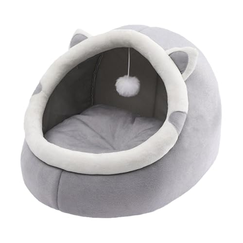 Katzenhöhle Filz, Waschbares Kätzchenbett, Hundeschlafbett Mit Katzenohr, Weiches Und Flauschiges Katzenzelt Für Katzen Und Welpen Katzenhöhle Filz, Waschbares Kätzchenbett, Hundeschlafbett Mit Katzenohr, Weiches Und Flauschiges Katzenzelt Für Katzen Und Welpen von Syengery