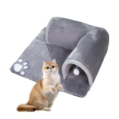 Katzentunnel, 2-in-1-Katzentunnelbett Für Hauskatzen, Abnehmbares Und Waschbares Katzenhöhlenbett, Katzentunnelröhre, Haustier-Spieltunnelspielzeug Für Kätzchen, Frettchen, Welpen, Katzen Katzentunnel, 2-in-1-Katzentunnelbett Für Hauskatzen, Abnehmbares Und Waschbares Katzenhöhlenbett, Katzentunnelröhre, Haustier-Spieltunnelspielzeug Für Kätzchen, Frettchen, Welpen, Katzen von Syengery