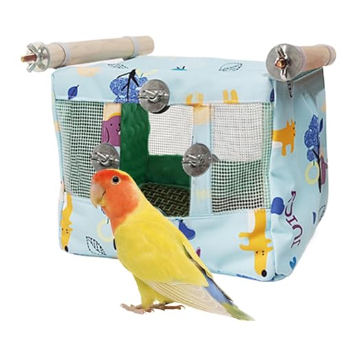 Syengery Bird Nest House, Papageienkäfignest | Atmungsaktives Vogelschlafenbett mit kühlem Pad,Haustierzelt für Sittich Cockatiels Lovebird Cockatoo Finch Hamster Chinchilla von Syengery