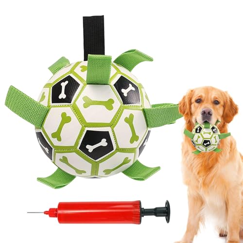 Syengery Fußballkugel für Hunde, Fußspielzeug für Fußballhund | Tragbarer Fußballkugel mit Pumpen - Welpenwasserspielzeug, Haustier -Yard -Spiele, unzerstörbarer Welpe Vorräte für das Spielen im Syengery Fußballkugel für Hunde, Fußspielzeug für Fußballhund | Tragbarer Fußballkugel mit Pumpen - Welpenwasserspielzeug, Haustier -Yard -Spiele, unzerstörbarer Welpe Vorräte für das Spielen im von Syengery