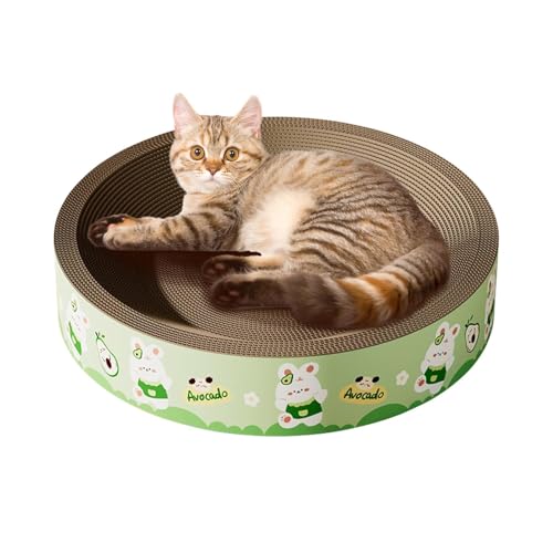 Syengery Katzenkratzbrett,Katzenkratzkarton - Cat Pad Board Scratcher | Rundes Katzenkratz-Loungebett für kleine, mittelgroße Katzen und Haustiere Syengery Katzenkratzbrett,Katzenkratzkarton - Cat Pad Board Scratcher | Rundes Katzenkratz-Loungebett für kleine, mittelgroße Katzen und Haustiere von Syengery