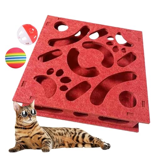 Syengery Katzenpuzzle - Mental Förderung Labyrinth,Geistige Stimulation Spielzeug Mit Glocke & Ball Gegen Langeweile Für Drinnen & Draußen Und Reisebox Syengery Katzenpuzzle - Mental Förderung Labyrinth,Geistige Stimulation Spielzeug Mit Glocke & Ball Gegen Langeweile Für Drinnen & Draußen Und Reisebox von Syengery