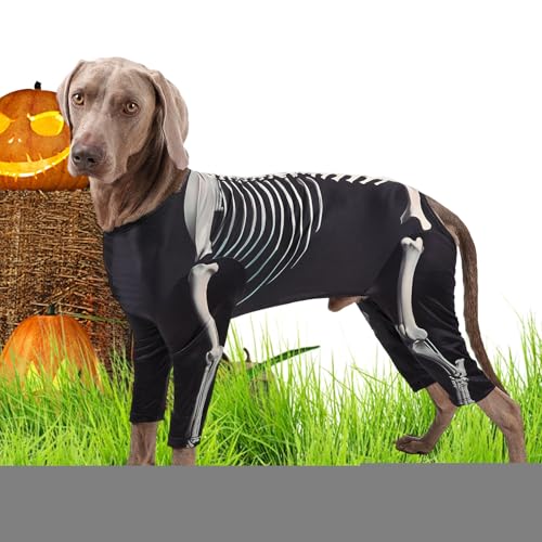 Syengery Kleines Hundekostüm,Skelett Hundekleidung - Welpen Body Haustier Halloween Kleidung Für Holiday Fotos Feiern Tägliches Zuhause Outdoor Freunde von Syengery