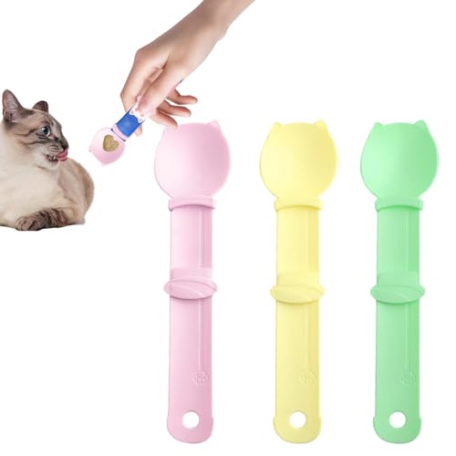 Syengery Squeeze Cat Strip Löffel, Cat Treat Spoon Squeeze | Leckerli-Fütterungs-Quetschlöffel - Praktischer Leckerli-Spender für Haustiere, antihaftbeschichtetes Katzen-Küchenzubehör für Liebhaber, Syengery Squeeze Cat Strip Löffel, Cat Treat Spoon Squeeze | Leckerli-Fütterungs-Quetschlöffel - Praktischer Leckerli-Spender für Haustiere, antihaftbeschichtetes Katzen-Küchenzubehör für Liebhaber, von Syengery
