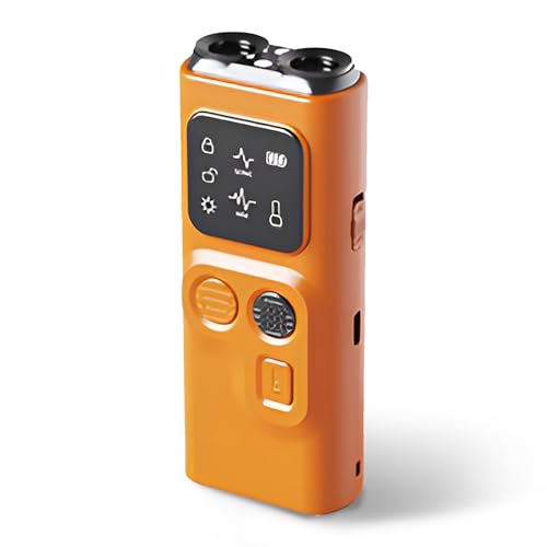 Syfunlv Anti Bell Gerät Hunde,30 Fuß Ultraschall Abschreckungsgerät Gegen Hundebellen,LED Handheld Anti Bellen Gerät Antibell,2 Frequenzen Hundetrainings Geräte,für Mittel Große Hunde (Orange) von Syfunlv
