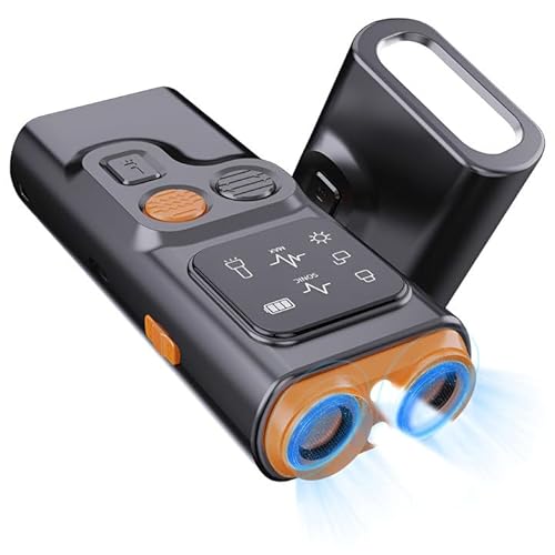 Syfunlv Anti Bell Gerät Hunde,30 Fuß Ultraschall Abschreckungsgerät Gegen Hundebellen,LED Handheld Anti Bellen Gerät Antibell,2 Frequenzen Hundetrainings Geräte,für Mittel Große Hunde (Schwarz) von Syfunlv