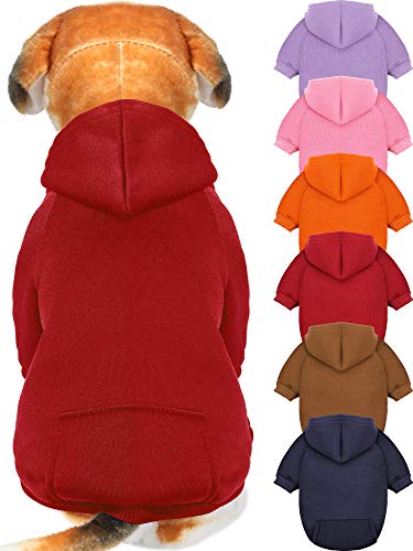 6 Stücke Hund Kapuzenpullover Hund Kleidung Pullover mit Hut, Haustier Winter Kleidung Warme Kapuzenpullover Mantel Pullover für Kleine Hunde (XXS) von Syhood