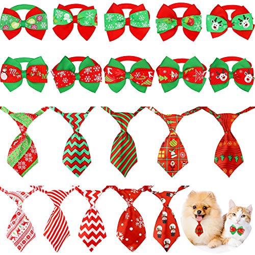 Syhood 20 Stück Weihnachts-Hunde-Krawatten für Haustiere, verstellbare Fliegen für kleine Haustiere, für Weihnachten, Party, Welpen, Katzen, Hunde, Fellpflege-Zubehör Syhood 20 Stück Weihnachts-Hunde-Krawatten für Haustiere, verstellbare Fliegen für kleine Haustiere, für Weihnachten, Party, Welpen, Katzen, Hunde, Fellpflege-Zubehör von Syhood