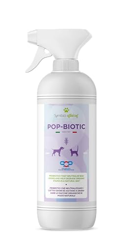 Symbioethical Pop-Biotic 750 ml Spray - Geruchsentferner für Oberflächen und Textilien mit Probiotika, die schlechte Gerüche neutralisieren und organische Flecken auf natürliche Weise abbauen, Made in von Symbioethical