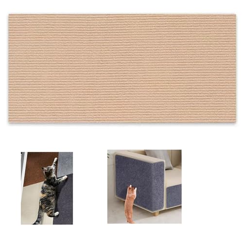 Selbstklebende kratzmatte Katzen, Kratzbretter Katze Wand, Anpassbar. Ideal für kratzteppich Katzen, Katzenkratzbretter, Kratzwand. (Khaki, 40x100cm) von Symeton