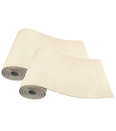 Symeton (2PCS Beige, 40x210cm) Selbstklebende kratzmatte Katzen, Kratzbretter Katze Wand. Ideal für kratzteppich Katzen, Katzenkratzbretter, Kratzwand. von Symeton