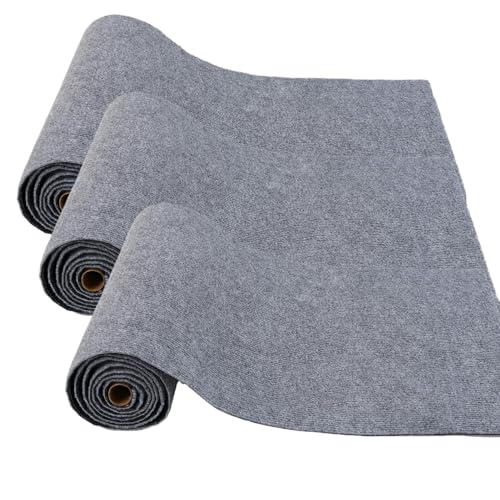 Symeton (3PCS Hellgrau, 40x210cm) Selbstklebende kratzmatte Katzen, Kratzbretter Katze Wand. Ideal für kratzteppich Katzen, Katzenkratzbretter, Kratzwand. von Symeton