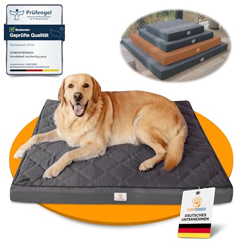 Orthopädisches Hundebett [Wasserdicht] - Die neue Lieblings-Hundematte deiner Fellnase, Rutschfestes Hundekissen, Hundekörbchen, Hundekorb, Bezug waschbar | Kleine bis große Hunde | 110x100x9 cm von SympaTierisch