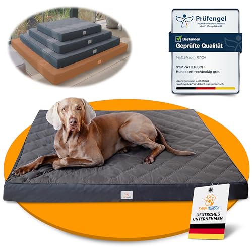 Orthopädisches Hundebett [Wasserdicht] - Die neue Lieblings-Hundematte deiner Fellnase, Rutschfestes Hundekissen, Hundekörbchen, Hundekorb, Bezug waschbar | Kleine bis große Hunde | 130x120x9 cm von SympaTierisch