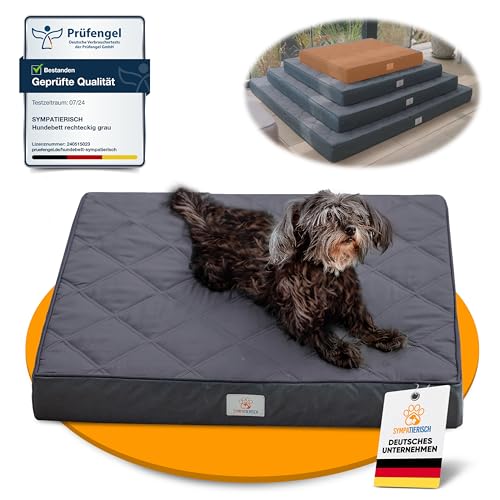 Orthopädisches Hundebett [Wasserdicht] - Die neue Lieblings-Hundematte deiner Fellnase, Rutschfestes Hundekissen, Hundekörbchen, Hundekorb, Bezug waschbar | Kleine bis große Hunde - 70x60x8 cm von SympaTierisch