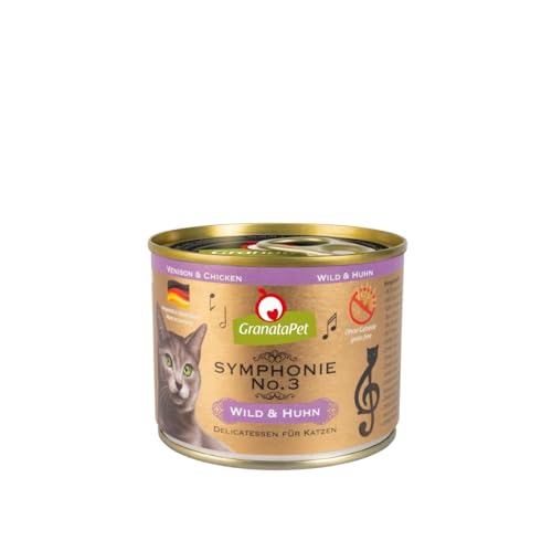 GranataPet Symphonie No. 3 Wild & Huhn, Katzenfutter ohne Getreide & Zuckerzusätze, Filet in natürlichem Gelee, delikates Nassfutter für Katzen, 6 x 200 g von GranataPet