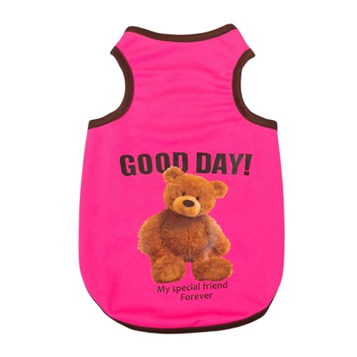 Atmungsaktive Hund T-Shirts Hundeshemd, Welpen Hundekühlweste Hund Ärmellose Weste Kleidung für Kleine Extra Kleine Hunde oder Katzen (Rosa, L) von Symphonyw