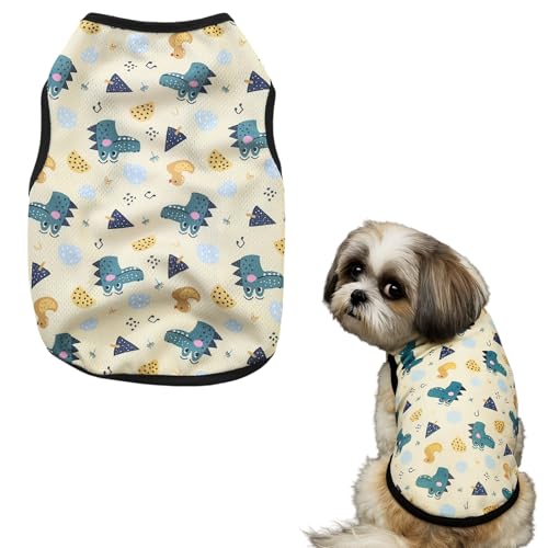 Atmungsaktive Hund T-Shirts Hundeshemd, Welpen Hundekühlweste Hund Ärmellose Weste Kleidung für Kleine und mittelgroße Hunde Welpen Katzen (Gelb, L) von Symphonyw