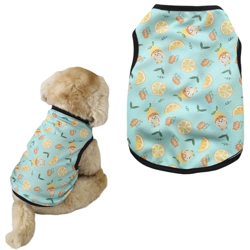 Atmungsaktive Hund T-Shirts Hundeshemd, Welpen Hundekühlweste Hund Ärmellose Weste Kleidung für Kleine und mittelgroße Hunde Welpen Katzen (Grün, L) von Symphonyw
