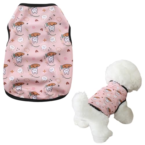 Atmungsaktive Hund T-Shirts Hundeshemd, Welpen Hundekühlweste Hund Ärmellose Weste Kleidung für Kleine und mittelgroße Hunde Welpen Katzen (Rosa, XS) von Symphonyw