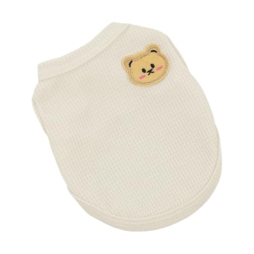 Atmungsaktive Hundekühlweste Sommer Hundeshemd, Welpen T-Shirts Hund Tank Top Hund Sommer-Kühljacke für Kleine Extra Kleine Hunde oder Katzen (Beige, 2XL) von Symphonyw