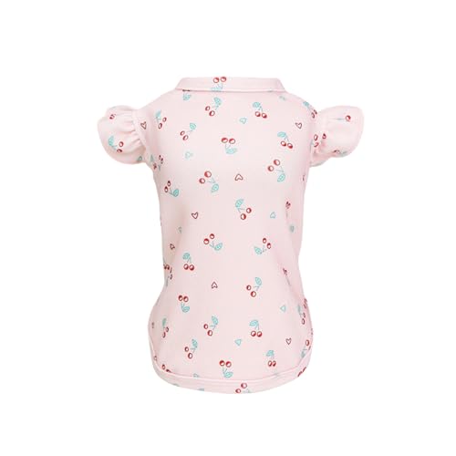 Hund T-Shirts, Baumwolle Hundeshemd, Welpen Hundekühlweste Hund Tank Top Sommer-Kühljacke für Kleine Extra Kleine Hunde oder Katzen (Rosa, S) von Symphonyw
