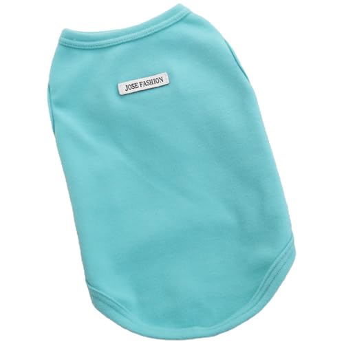 Hundeshirt Hundekühlweste, leichte Dehnbare Baumwolle Hundesommerkleidung ärmellose Welpen-T-Shirts, Atmungsaktive Kitty Kleidung für kleine Haustiere Katzen Welpen (Blau, S) von Symphonyw