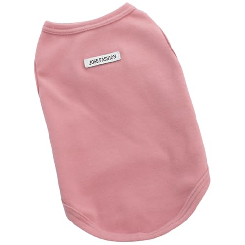 Hundeshirt Hundekühlweste, leichte Dehnbare Baumwolle Hundesommerkleidung ärmellose Welpen-T-Shirts, Atmungsaktive Kitty Kleidung für kleine Haustiere Katzen Welpen (Rosa, M) von Symphonyw