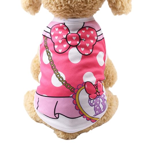 Sommer-T-Shirts für Haustiere, leichtes Hundehemd Weste weiche ärmellose Weste, Haustierkleidung für Chihuahuas, Yorkies, kleine Welpen (Rose, XL) von Symphonyw