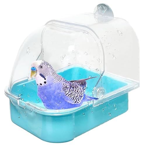 Symphonyw Vogeltränke für Käfig, Acryl Klar Vogelbadewanne Hängende Vogeltränke Duschbox für kleine Vögel Nymphensittiche Conure Symphonyw Vogeltränke für Käfig, Acryl Klar Vogelbadewanne Hängende Vogeltränke Duschbox für kleine Vögel Nymphensittiche Conure von Symphonyw