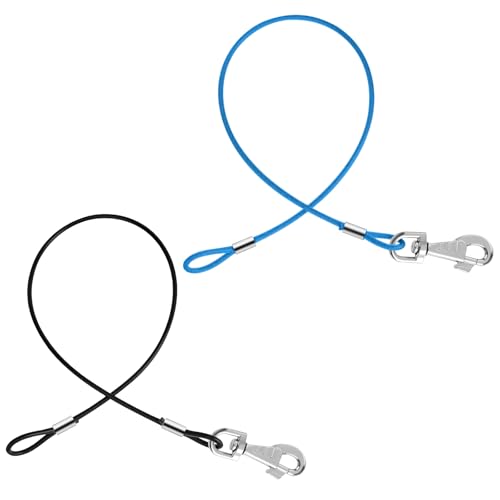 Kaufeste Hundeleinenverlängerung für Hunde, 66 cm, Metall-Kabelverlängerung, leichte Katzen-Leinenverlängerung, 2 Stück Kaufeste Hundeleinenverlängerung für Hunde, 66 cm, Metall-Kabelverlängerung, leichte Katzen-Leinenverlängerung, 2 Stück von SynHHergyx