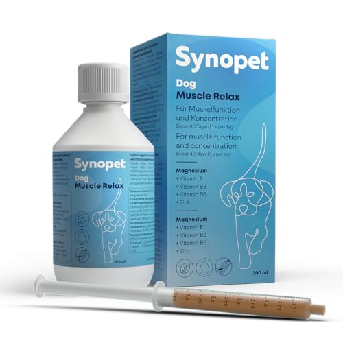 Synopet Dog Muscle Relax 200 ml - Für Muskelfunktion und Konzentration bei Hunden von Synopet