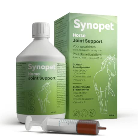 Synopet Horse Joint Support Grünlippmuschel Pferd 500 ml I Mit Grünlippmuschel, Bio-Curcumin & Schwarzer Johannisbeere I Unterstützt Gelenke Aller Pferde von Synopet
