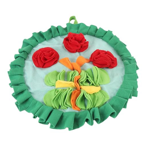 DREI Rote Blumenmuster Kaninchen -Futtermatte, Hasenschnupfmatte, Interaktive Fütterungsmatte, Kaninchen Snuffle Matte, Interaktive Nasenfütterungsmatte für Haustiere von Syrisora
