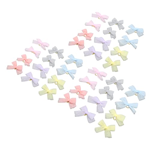 Syrisora 36PCS Hundehaar-Bögen Modische Niedliche Haustier-Haarstrauch mit Gummiband für Hunde-Haarpflege-Zubehör Niedliche Haustier-Bögen, Pflege-Bowknot-Topknot-Zubehör von Syrisora