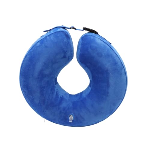 Syrisora Aufblasbarer Kragen Weicher Hund Donut, Kragen Hundenhals Donut, Aufblasbares Haustierschutzkragen Verhindern Kratzer Anti -Lecken Weiche PVC für Hunde und Katzen Bequem (L) von Syrisora