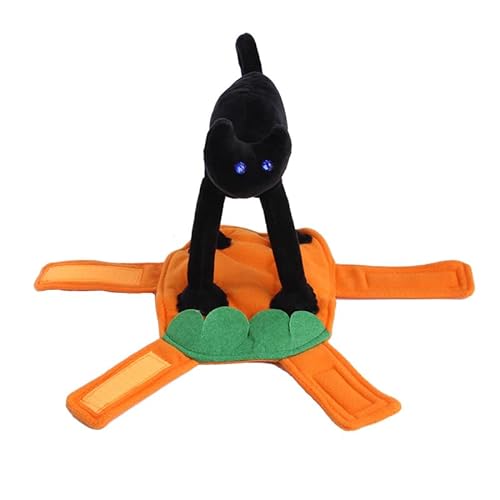 Syrisora ​​Haustier-Halloween-Kostüm Verstellbar Weich Atmungsaktiv Hundekleidung mit Schwarzer Katze für Cosplay Party Alltag (M) von Syrisora