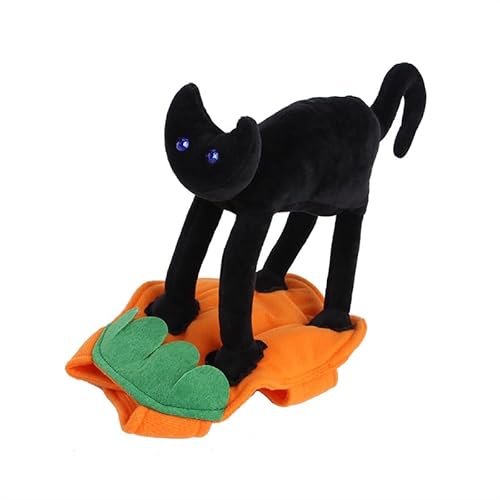 Syrisora ​​Haustier-Halloween-Kostüm Verstellbar Weich Atmungsaktiv Hundekleidung mit Schwarzer Katze für Cosplay Party Alltag (S) von Syrisora