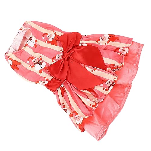 Syrisora ​​Haustier-Weihnachtskleid, Weich, Hautfreundlich, Niedliches Weihnachtsmann-Muster, Hunde-Weihnachtskleidung für die Tägliche Party (XL) von Syrisora