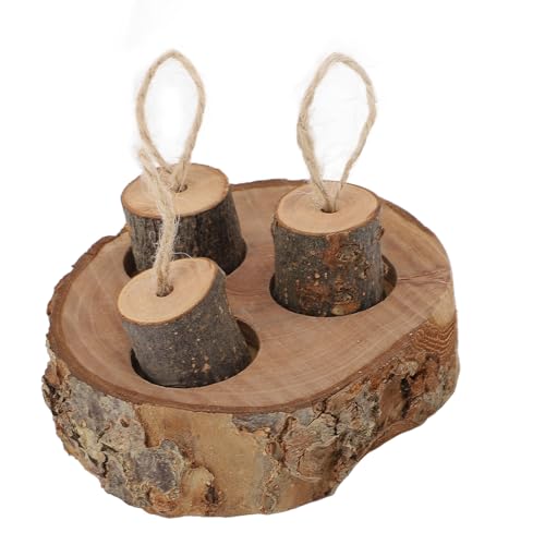 Syrisora Holzhamster -Futterspielzeug, Hölzerne Snackschale Applewood Hamster, Applewood Dekoration Reduzieren Langeweile Meerschweinchen -Fütterungsspielzeug für Chinchilla Kleines Tier von Syrisora