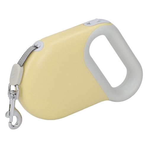 Syrisora Teleskopische Kontrolle Retraktierbarer Hundeleine, Weicher Griffgriff, 5 M, Langlebige ABS & Aluminium -Legierung, Ergonomisches Design, Ideal für Spaziergänge Im Freien, (Gelb) von Syrisora