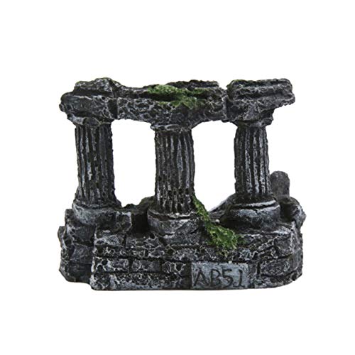 Sytaun Aquarium-Dekoration, römische Säule, Ruinen, Schloss mit drei Spalten von Sytaun