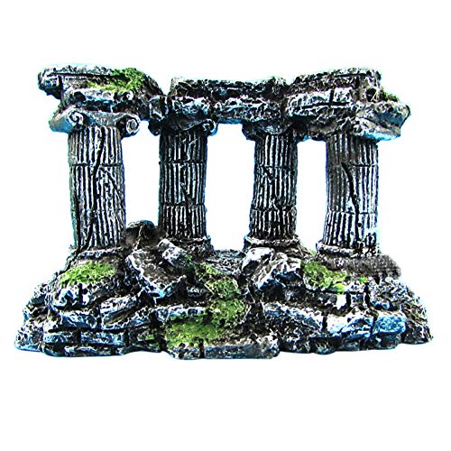 Sytaun Aquarium-Dekoration, römische Säule, Ruinen, Schloss mit vier Säulen von Sytaun