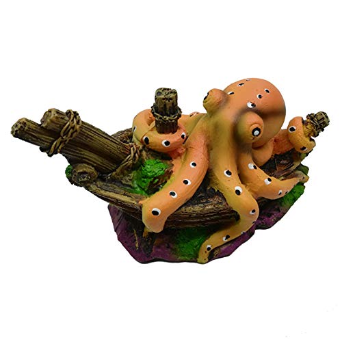 Sytaun Aquarium Harz Simulation Octopus Fish Tank Landschafts BAU Ornament # Krake # von Sytaun