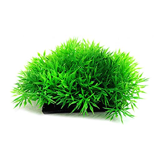 Sytaun Aquatische Pflanzen Landschaft Künstliche Kiefer mit Basis Gras Fischbecken Ornament Grün von Sytaun